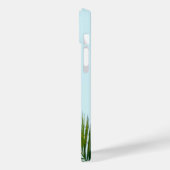 Coques Case-Mate iPhone Palmier Vert Tropical sur Fond Bleu Clair (Verso / Gauche)