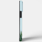 Coques Case-Mate iPhone Palmier Vert Tropical sur Fond Bleu Clair (Verso / Droite)