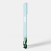 Coques Case-Mate iPhone Palmier Vert Tropical sur Fond Bleu Clair (Verso / Droite)
