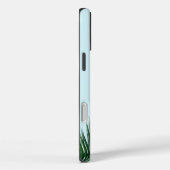 Coques Case-Mate iPhone Palmier Vert Tropical sur Fond Bleu Clair (Verso / Droite)