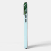Coques Case-Mate iPhone Palmier Vert Tropical sur Fond Bleu Clair (Verso / Gauche)