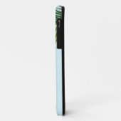 Coques Case-Mate iPhone Palmier Vert Tropical sur Fond Bleu Clair (Dos/Gauche)