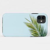 Coques Case-Mate iPhone Palmier Vert Tropical sur Fond Bleu Clair (Dos (Horizontal))