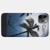 Coques Case-Mate iPhone Palmiers au clair de lune (Dos (Horizontal))