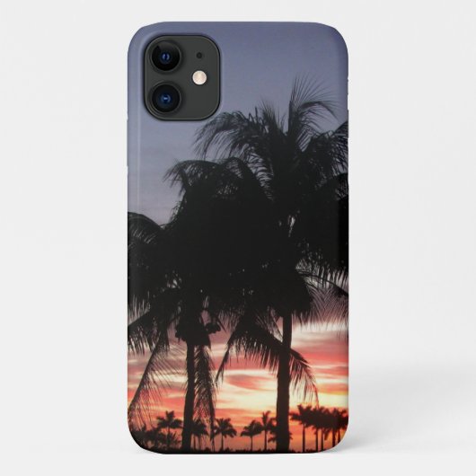 Coques Case-Mate iPhone Palmiers couchés de soleil (Dos)