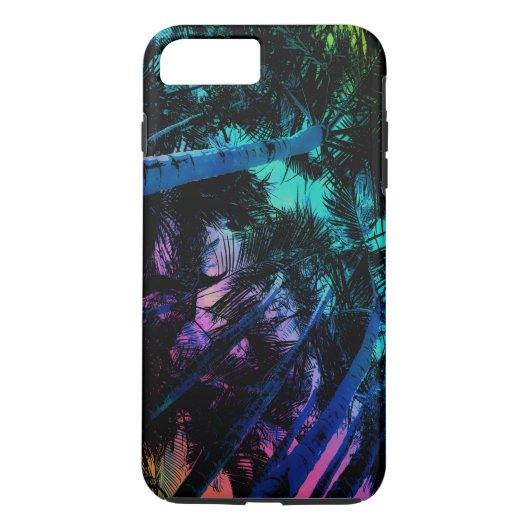 Coques Case-Mate iPhone Palmiers d'arc-en-ciel (Dos)