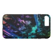 Coques Case-Mate iPhone Palmiers d'arc-en-ciel (Dos (Horizontal))