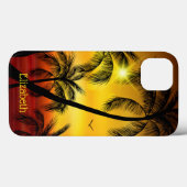 Coques Case-Mate iPhone Palmiers de plage tropicaux (Verso (horizontal))