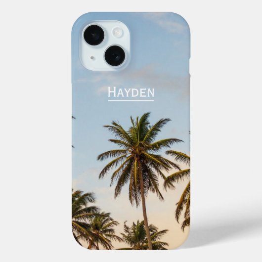 Coques Case-Mate iPhone Palmiers de vacances tropicaux (Verso)