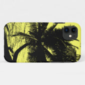 Coques Case-Mate iPhone Palmiers et eau - Jaune (Dos (Horizontal))