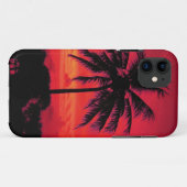 Coques Case-Mate iPhone Palmiers exotiques du coucher de soleil de l'Hawaï (Dos (Horizontal))