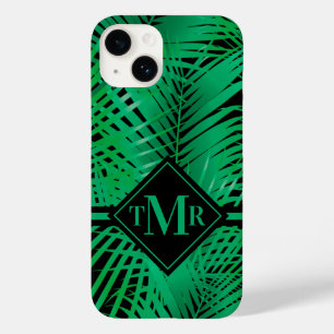 Coque Pour iPhone 14 Palmiers Monogrammes