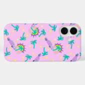 Coques Case-Mate iPhone palmiers roses rétro et voiture (Verso (horizontal))