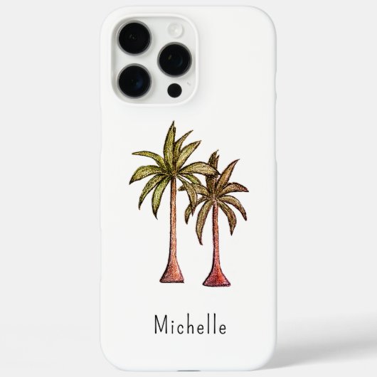 Coques Case-Mate iPhone Palmiers tropicaux simples (Verso)