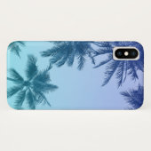 Coques Case-Mate iPhone Palmiers tropicaux Turquoise Gradient tendance (Dos (Horizontal))
