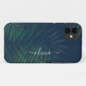 Coques Case-Mate iPhone Palmiers vert foncé motif feuille (Dos (Horizontal))
