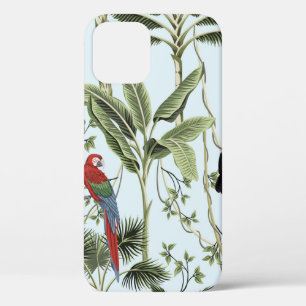 Case-Mate iPhone Case palmiers vintages tropicaux, liana, perroquet maca