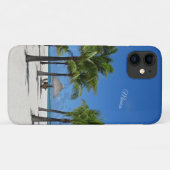 Coques Case-Mate iPhone PalmTrees at the Beach avec votre nom ou vos initi (Dos (Horizontal))
