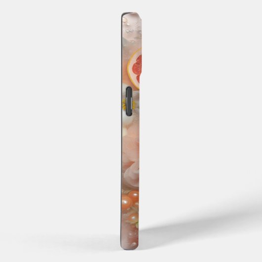 Coques Case-Mate iPhone Pamplemousse et fleurs (Verso / Droite)