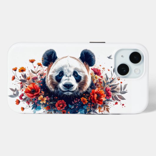 Coques Case-Mate iPhone Panda Amongst Flowers (Verso (horizontal))