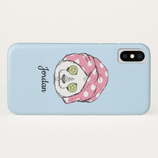 Coques Case-Mate iPhone Panda Au Spa | Ajouter Votre Nom (Dos (Horizontal))