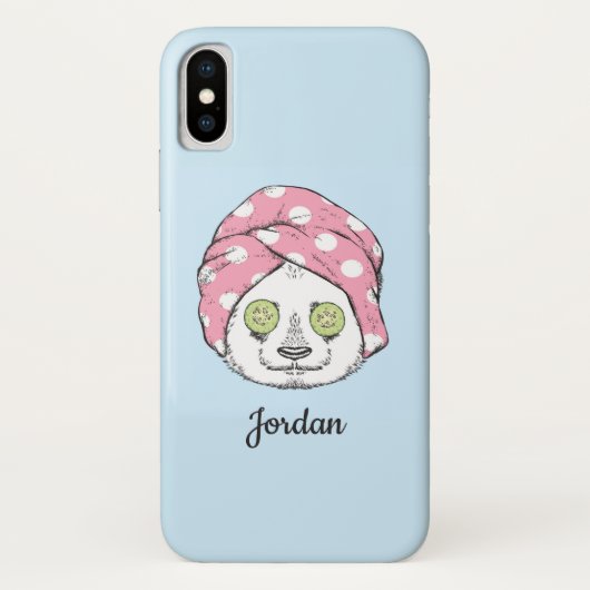 Coques Case-Mate iPhone Panda Au Spa | Ajouter Votre Nom (Dos)