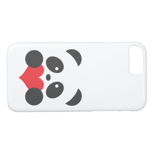 Coques Case-Mate iPhone Panda avec un coeur (Dos (Horizontal))