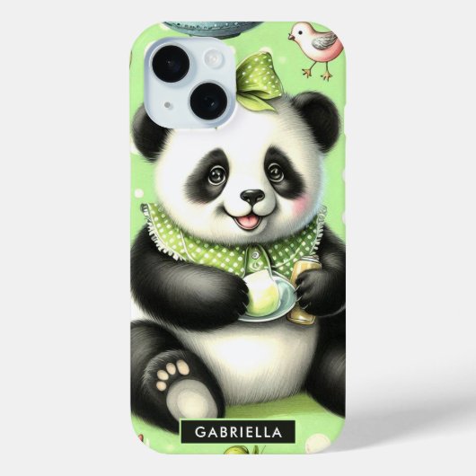 Coques Case-Mate iPhone Panda bébé mignonne vintage (Verso)