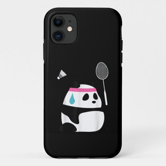 Coques Case-Mate iPhone Panda de badminton épuisé drôle mignon (Dos)