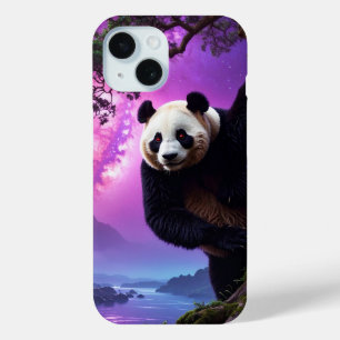 Coque Pour iPhone 15 Panda de la forêt mystique