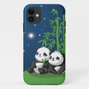 Coque iPhone 11 Panda de nuit d'étoile