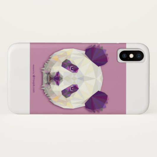 Coques Case-Mate iPhone Panda de pixel (Dos (Horizontal))