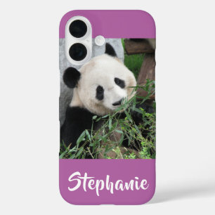 Coques iPhone 16 panda géant de cas de XR d'iPhone, orchidée,