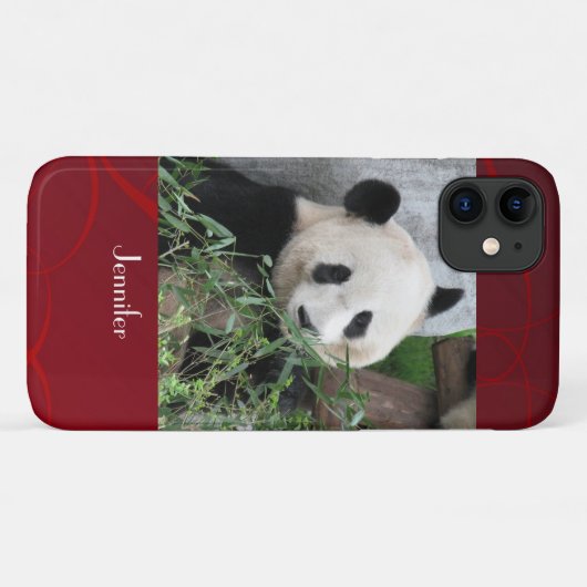 Coques Case-Mate iPhone Panda géant mignon avec nom Arrière - plan Tourbil (Dos (Horizontal))