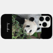Coques Case-Mate iPhone Panda géant mignonne, Nom, Noir (Verso (horizontal))