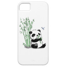 Panda mangeant le bambou