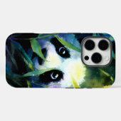 Coques Case-Mate iPhone Panda Peeking Bamboo Aquarelle (Verso (horizontal))