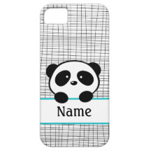 Panda personnalisé Whimsical Aqua Blue