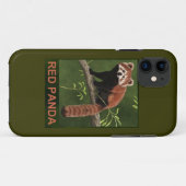 Coques Case-Mate iPhone Panda rouge (Dos (Horizontal))