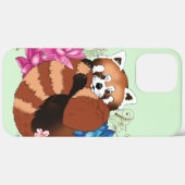 Coques Case-Mate iPhone Panda Rouge Lotus Fleurs Henné (Verso / Droite)