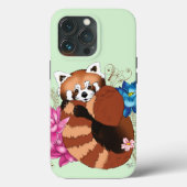 Coques Case-Mate iPhone Panda Rouge Lotus Fleurs Henné (Verso)