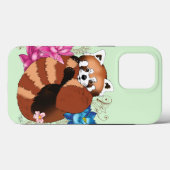 Coques Case-Mate iPhone Panda Rouge Lotus Fleurs Henné (Verso (horizontal))
