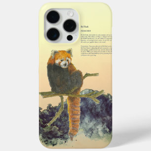 Coque iPhone 15 Pro Max Panda rouge mignon peint à la main