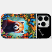 Coques Case-Mate iPhone Panda Rouge Parmi Les Fleurs (Verso (horizontal))