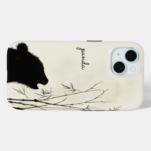 Coques Case-Mate iPhone Panda Silhouette (Verso (horizontal))