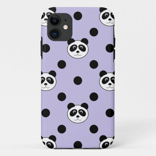 Coques Case-Mate iPhone panda violet (Dos)