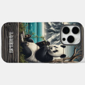 Coques Case-Mate iPhone Panda's Secluded Nook : Bambou Plaisir (Verso (horizontal))