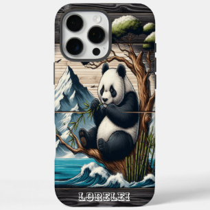 Coques iPhone 16 Pro Max Panda's Wooded Nook : Snack Bambou