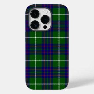 Coque Pour iPhone 14 Pro Panier bleu vert tartan MacIntyre