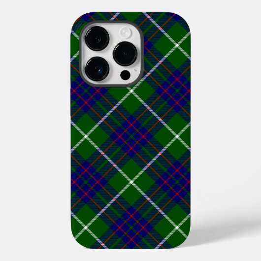 Coques Case-Mate iPhone Panier bleu vert tartan MacIntyre (Verso)